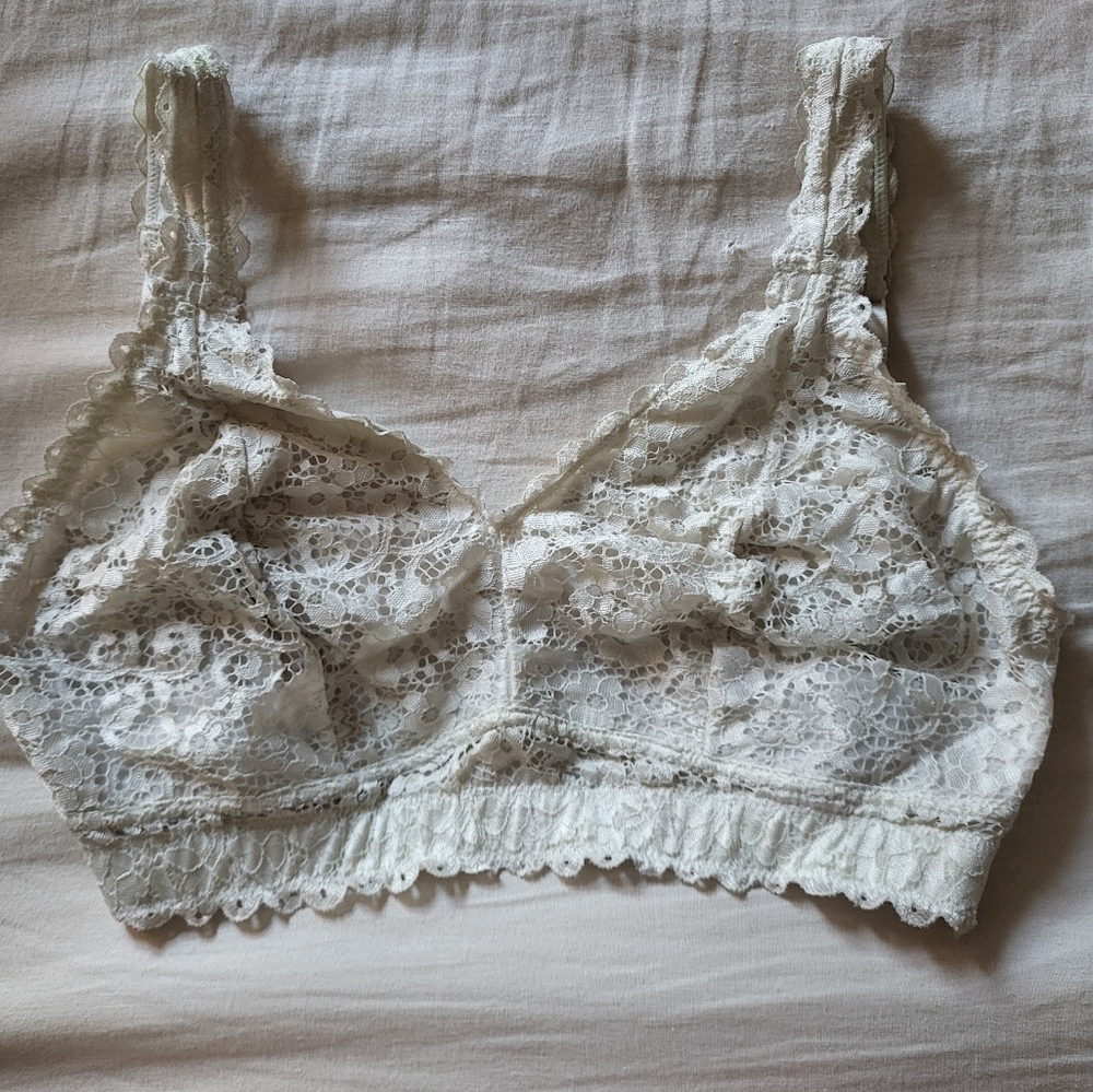 Off White Lace Bralette